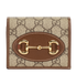 Gucci Horsebit 1955 Small Wallet, &pound;295, Accessories, Beige/Brown, Canvas/Leather, Front view